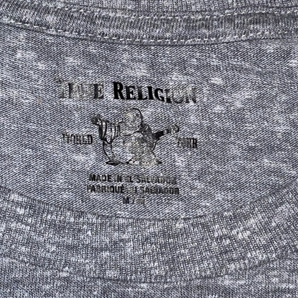 NWT LADIES “TRUE RELIGION MIXED STUD CREW TEE SZ M - Picture 3 of 6